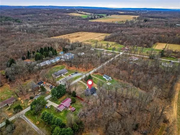 a view of an outdoor space and a mountain view