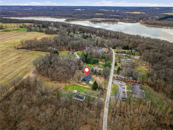 a view of a city from a lake view
