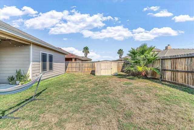 a view of a porch with a yard