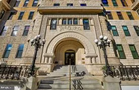 a large building with a canopy over it