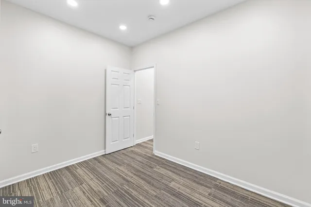 a view of wooden door