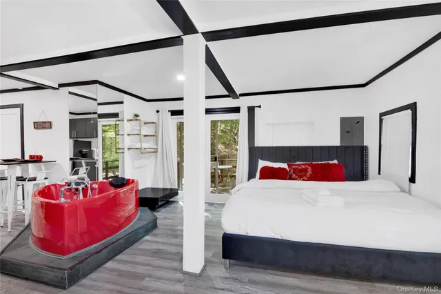 a room with furniture and window