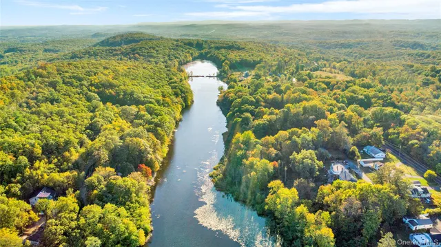a view of a lake with a mountain view