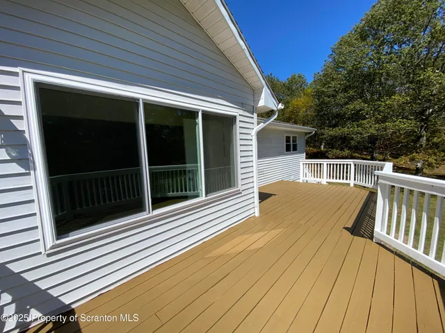a view of wooden deck