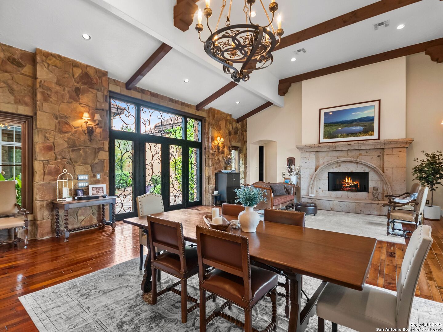 103 Castle Rock Boerne, TX 78006 - Photo 16 of 99 a view of a dining room with furniture window and wooden floor