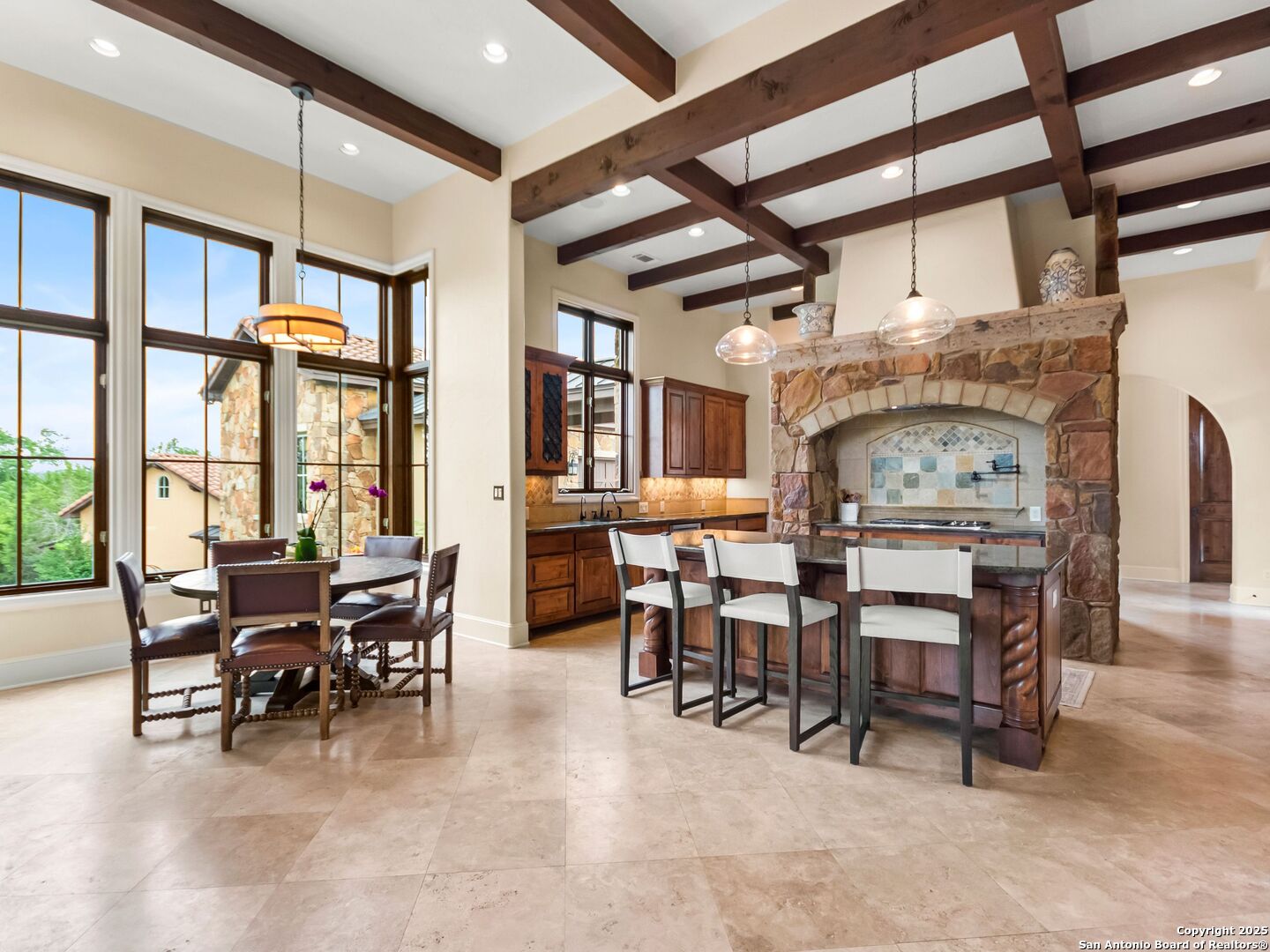 103 Castle Rock Boerne, TX 78006 - Photo 18 of 99 a view of a dining room with furniture and chandelier