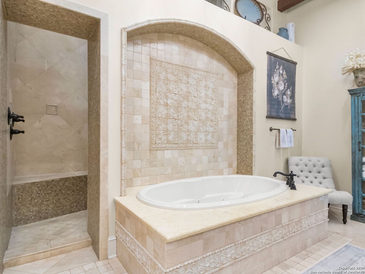 103 Castle Rock Boerne, TX 78006 - Photo 36 of 99 a bathroom with a tub sink and shower