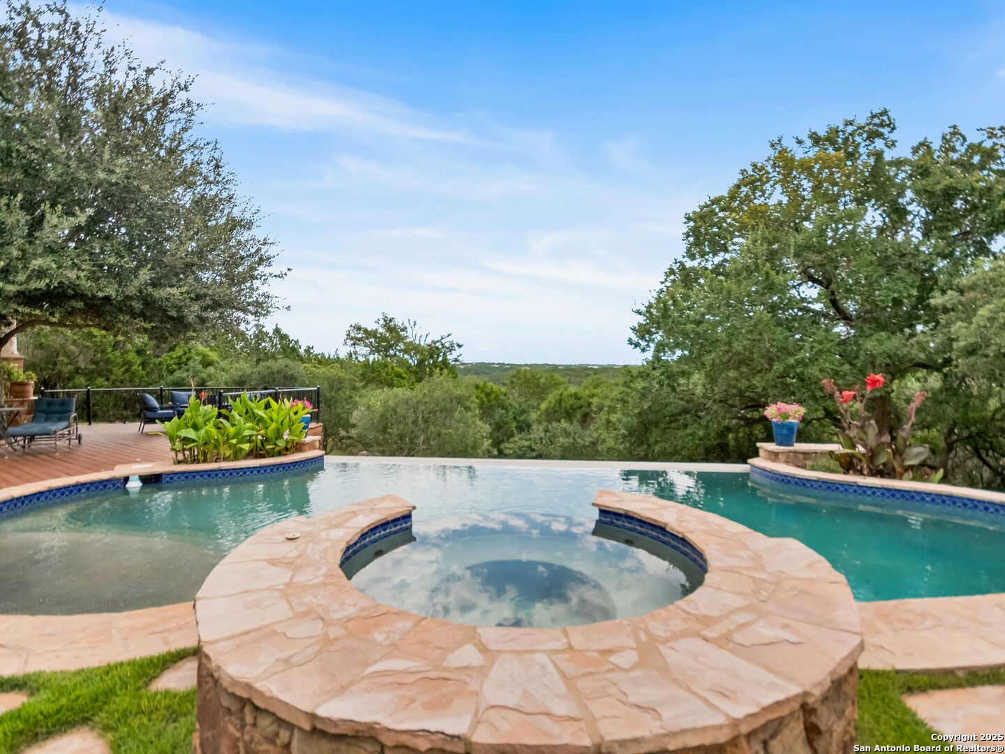 103 Castle Rock Boerne, TX 78006 - Photo 53 of 99 a view of a swimming pool with a yard and plants