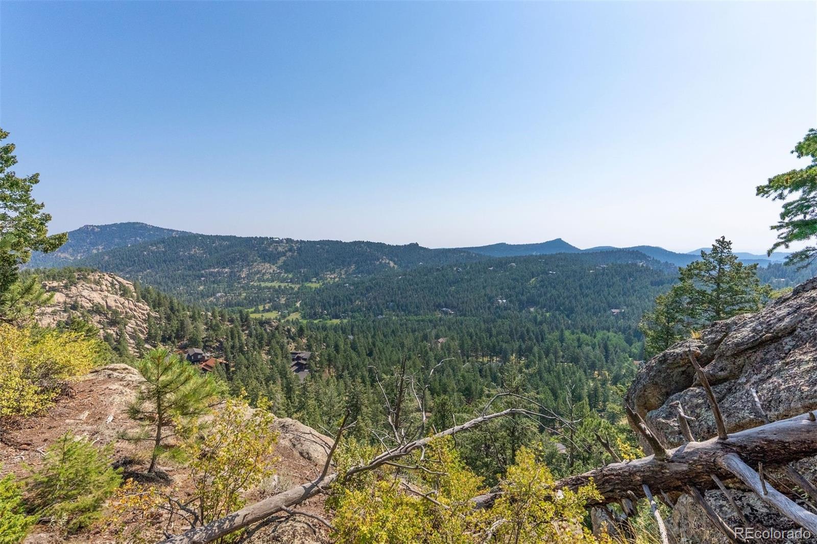 6371 Canyon Creek Road Evergreen, CO 80439 - Photo 49 of 50 a view of a forest with mountains in the background