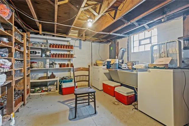 a view of storage and utility room