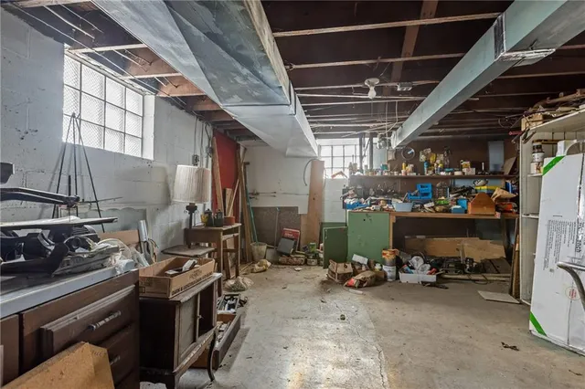 a view of storage and utility room