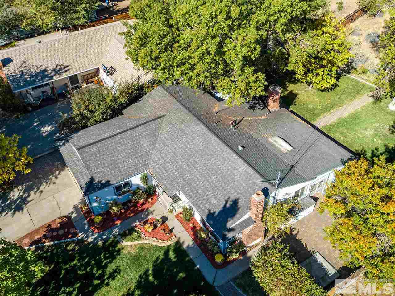 1901 Elmcrest Drive Reno, NV 89503 - Photo 29 of 31 an aerial view of a house with a yard and potted plants