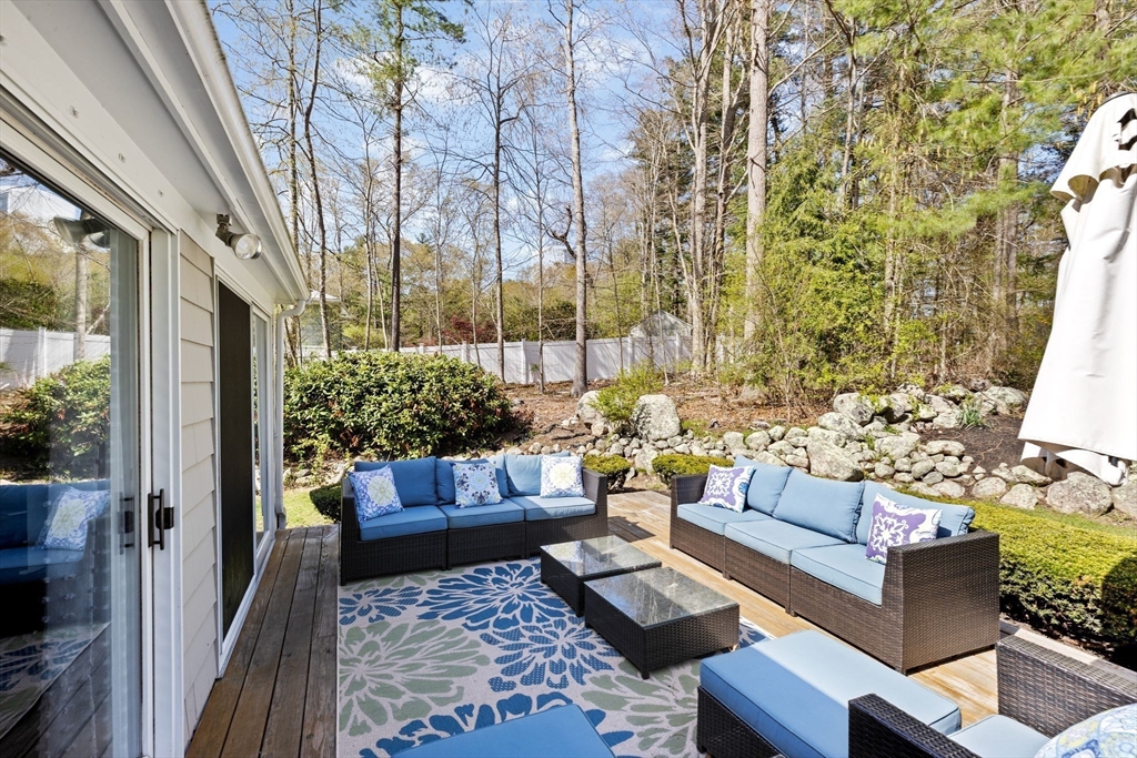47 Deborah Road Hanover, MA 02339 - Photo 20 of 22 a outdoor living room with patio furniture and a potted plant