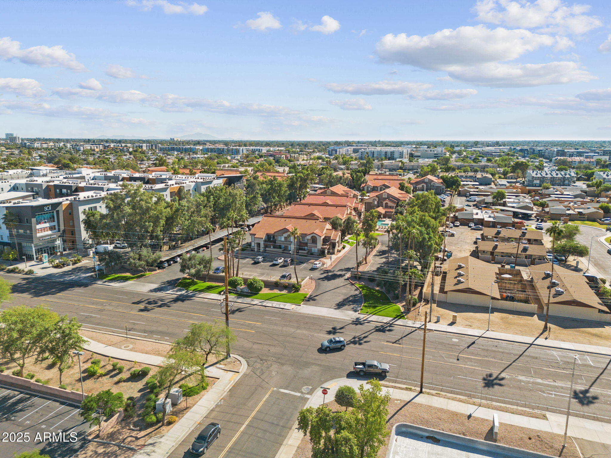 1905 East University Drive, Unit 133 Tempe, AZ 85288 - Photo 36 of 38 an aerial view of a city with lots of residential buildings