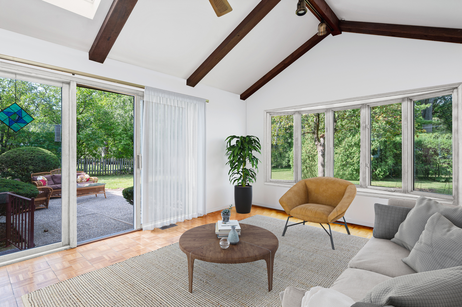 1404 Sequoia Trail Glenview, IL 60025 - Photo 17 of 46 a living room with furniture and a potted plant