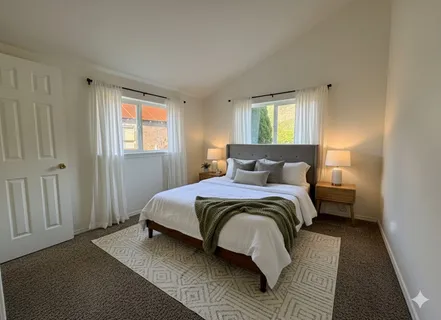 a view of a house with backyard