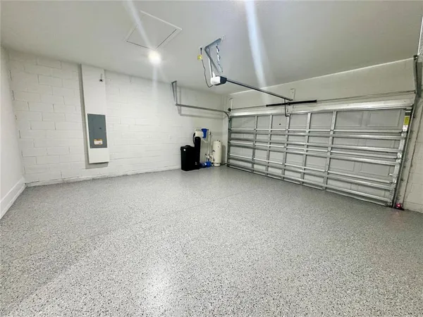 a view of a garage room