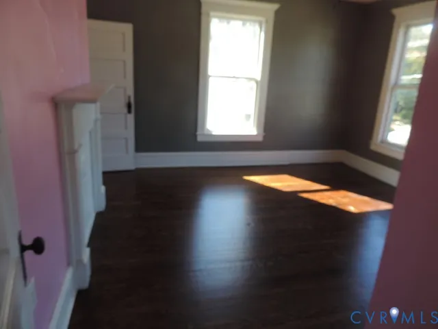 a view of a bathtub in a room