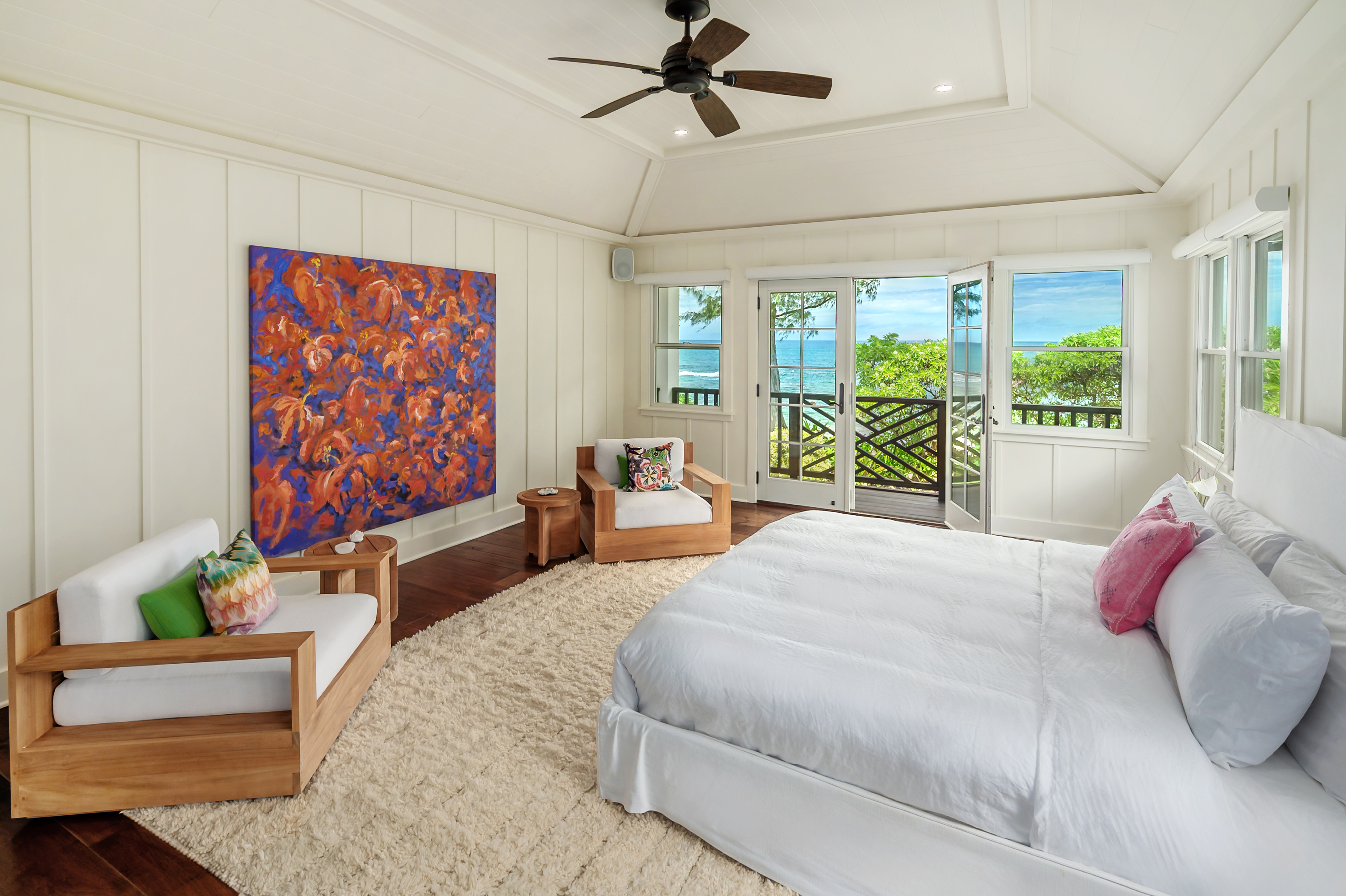 7336 Alealea Road Hanalei, HI 96714 - Photo 11 of 30 a bedroom with a bed couch and window