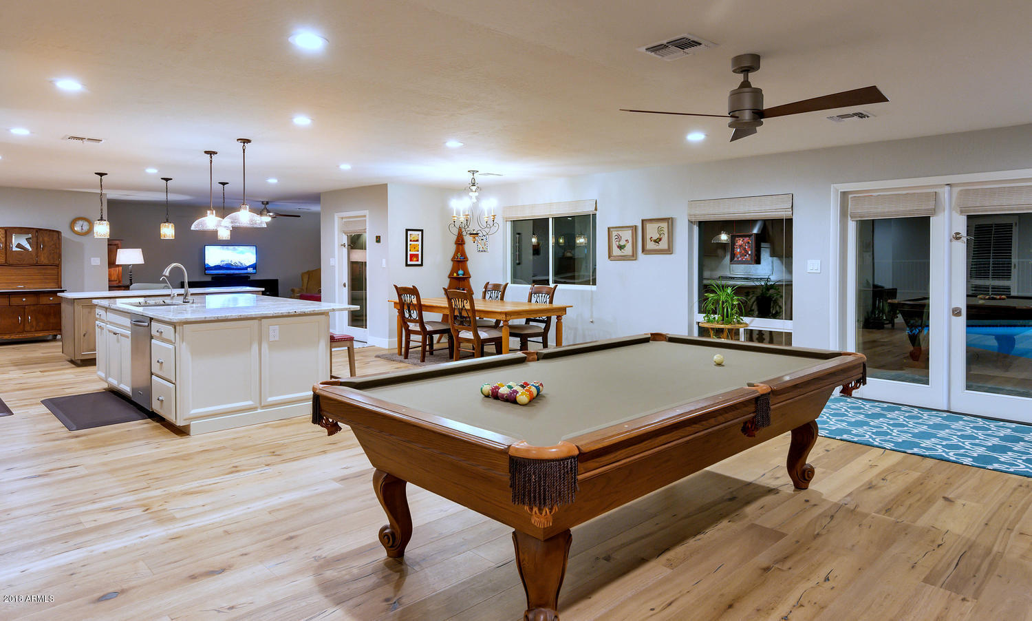 128 West Southern Hills Road Phoenix, AZ 85023 - Photo 8 of 33 Living Room with Large Pool Table