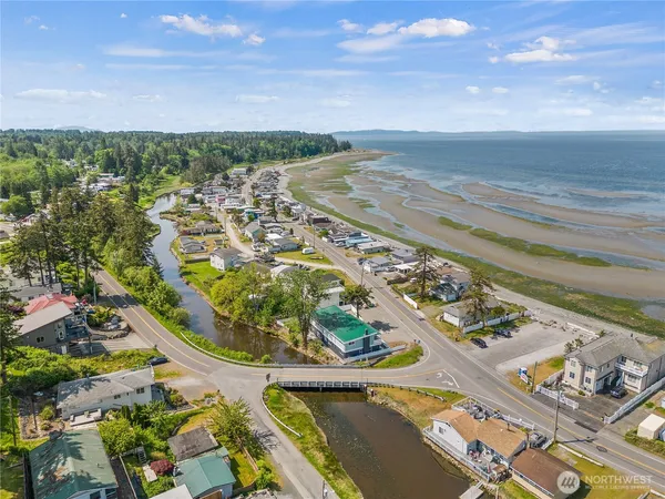 an aerial view of a city