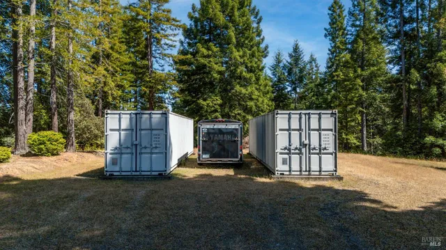 a house with trees in front of it