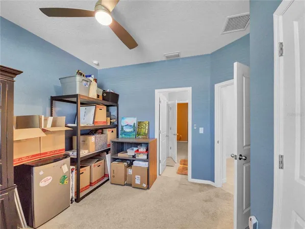 a room with furniture and closet