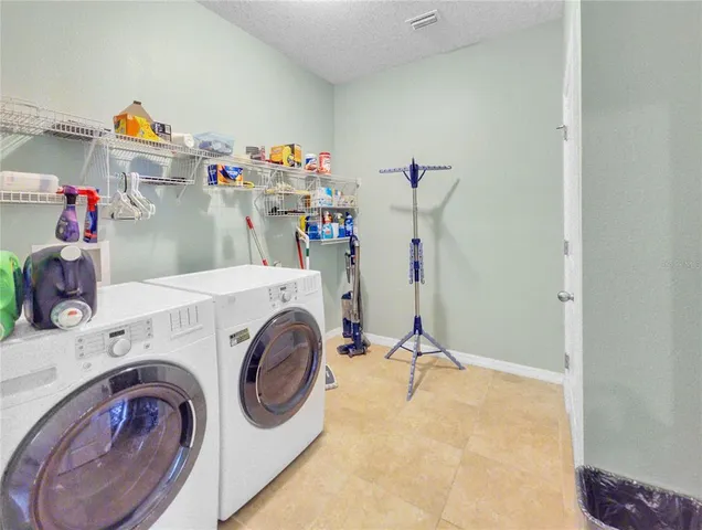 a view of storage and utility room with toys