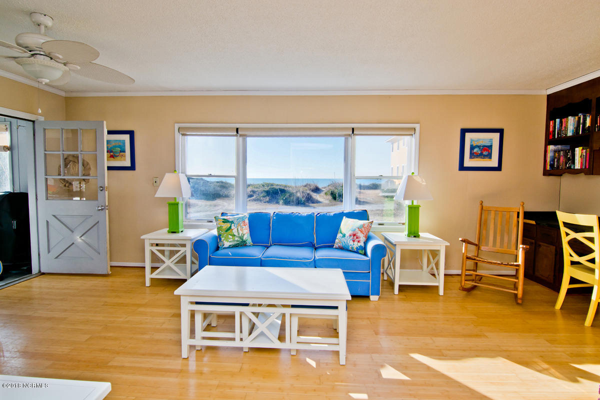 203 Hoffman Beach Road Atlantic Beach, NC 28512 - Photo 5 of 50 Ahhhhh! What a fabulous view from your living room, that has newer bamboo flooring, a FIREPLACE and a new picture window!