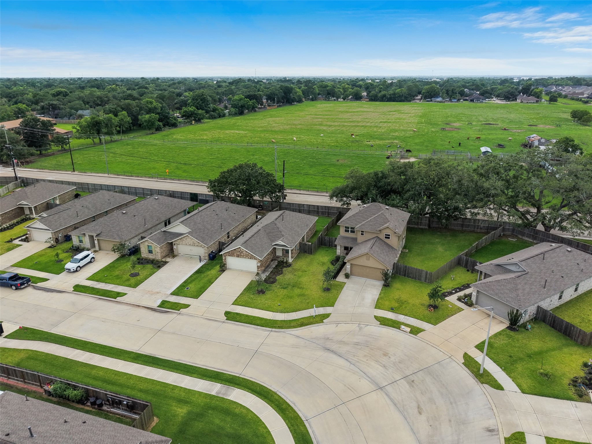 234 Bennett Street Angleton, TX 77515 - Photo 29 of 33 This home is strategically positioned at the end of a quiet cul-de-sac and features a spacious backyard, perfect for outdoor living and recreation.