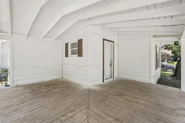 a view of livingroom with wooden floor