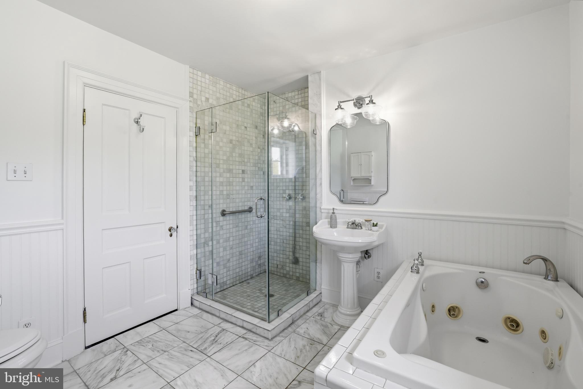 17781 Roxbury Hall Road Leesburg, VA 20175 - Photo 49 of 107 Renovated primary bath with seamless glass shower