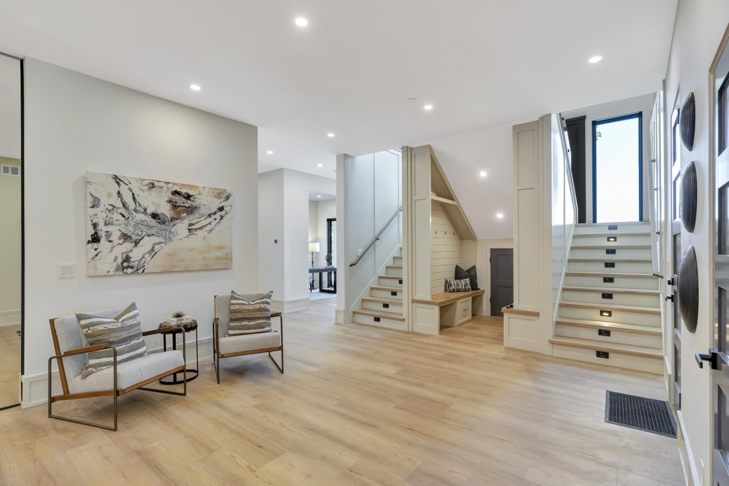 15941 Viewfield Road Monte Sereno, CA 95030 - Photo 40 of 70 a view of entryway with stairs and wooden floor