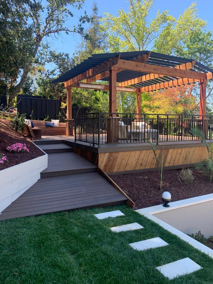 15941 Viewfield Road Monte Sereno, CA 95030 - Photo 63 of 70 a view of a swimming pool with a patio and a yard