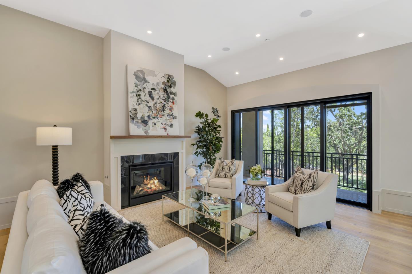 15941 Viewfield Road Monte Sereno, CA 95030 - Photo 9 of 70 a living room with furniture and a fireplace