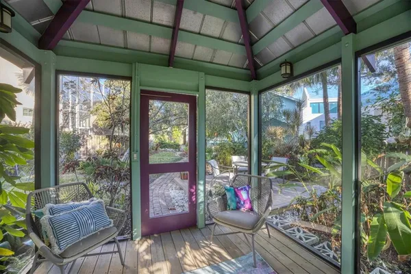 a outdoor living space with furniture