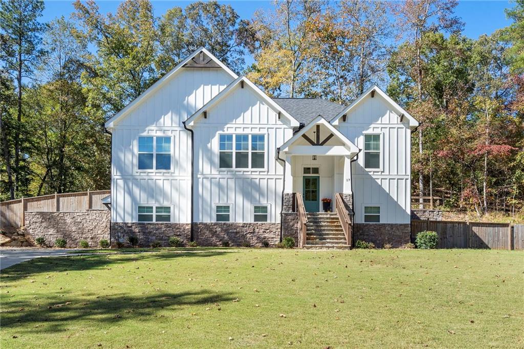 17 Pinoak Trail Cartersville, GA 30121 - Photo 1 of 37 a front view of a house with a yard