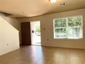 an empty room with a window