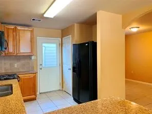 a view of a room with a window