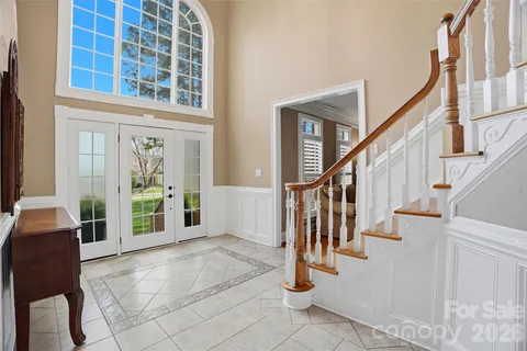 a view of an entryway with staircase