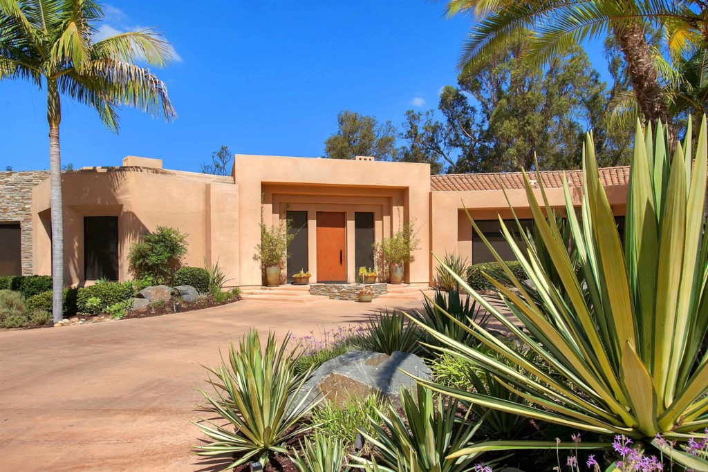 5720 San Elijo Rancho Santa Fe, CA 92067 - Photo 1 of 1 a front view of a house with a garden