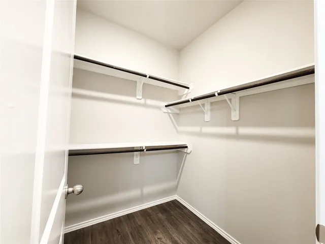 a view of small space with racks on the wall