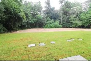 a view of an ocean and a yard