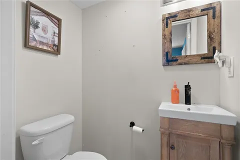 a room with gym equipment and a large window