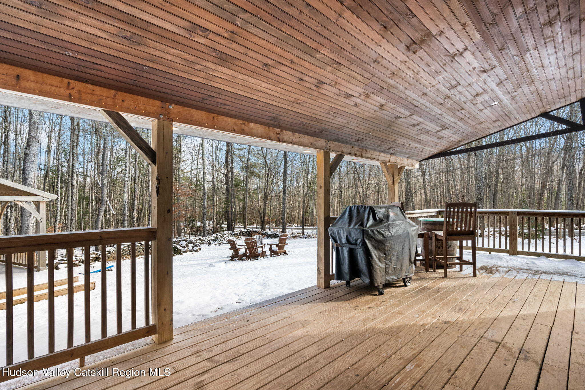 153 Slater Road Windham, NY 12454 - Photo 30 of 38 a view of a patio with wooden floor