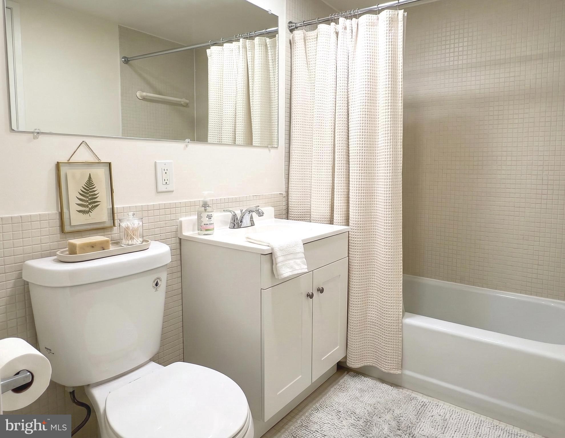 430 M Street Southwest, Unit N502 Washington, DC 20024 - Photo 6 of 27 a bathroom with a sink a toilet and bathtub
