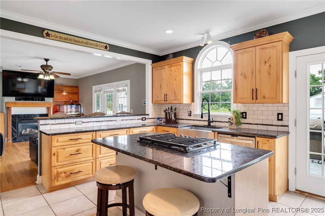 5247 Old Stage Road North Angier, NC 27501 - Photo 12 of 42 a kitchen with a stove a sink and a refrigerator