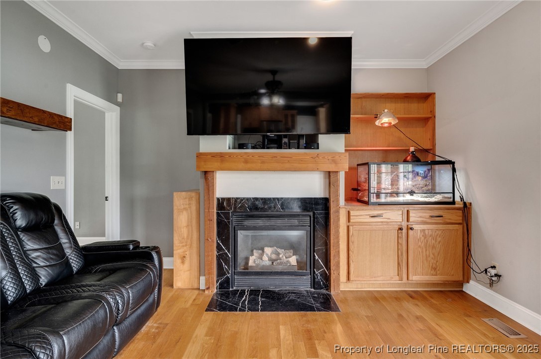 5247 Old Stage Road North Angier, NC 27501 - Photo 14 of 42 a living room with furniture and a fireplace