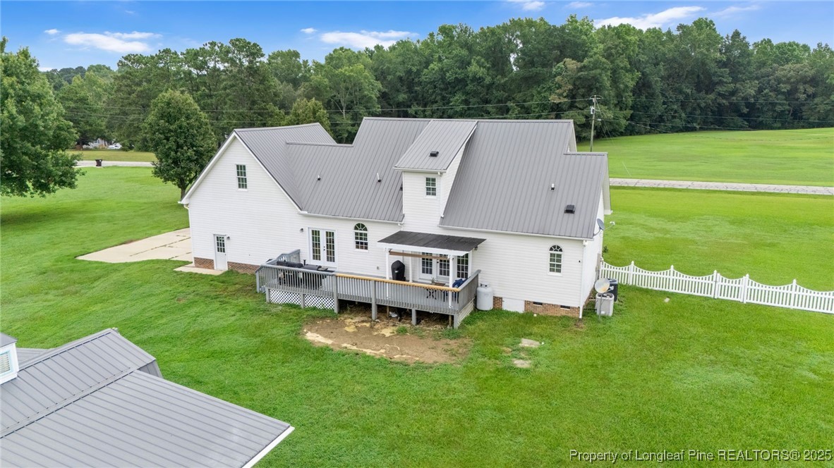 5247 Old Stage Road North Angier, NC 27501 - Photo 31 of 42 an aerial view of a house with a garden