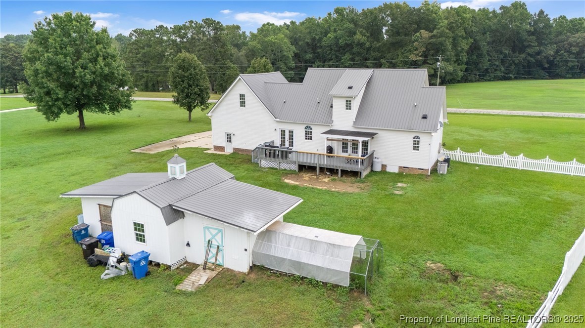 5247 Old Stage Road North Angier, NC 27501 - Photo 34 of 42 an aerial view of a house with swimming pool garden and outdoor seating